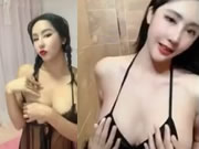 Puta china de grandes pechos provocando